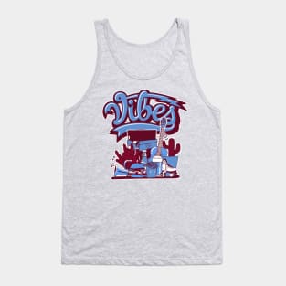 Vibes Valour Blue Team Maroon Tank Top